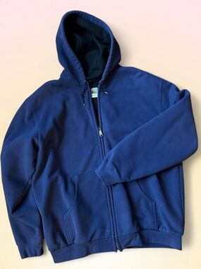 Retro Navy Blue Carhartt Navy Zip Up Hopdie